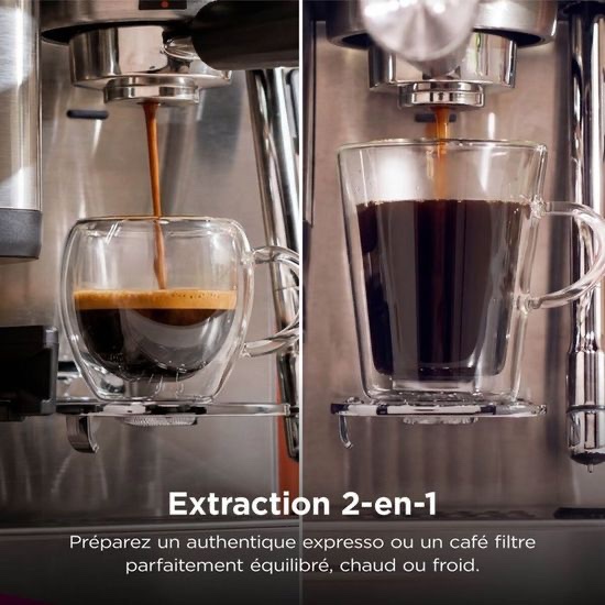 Machine à café compacte 2 en 1 NINJA Luxe - ES301EU - BaristaAssist, espresso et filtre - Noir & Inox – Image 9